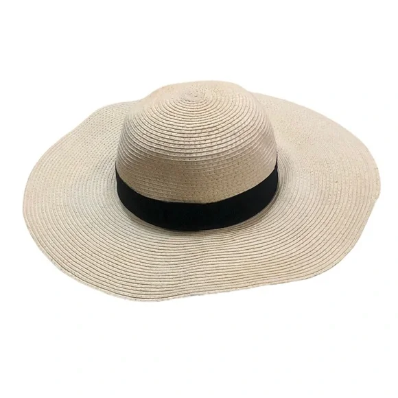 Women’s Wide Brim Braid Paper Straw Panama Floppy Summer Hat - Picture 2 of 6